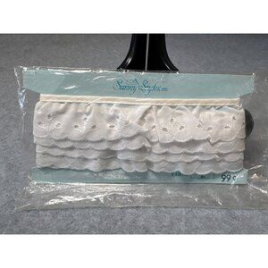 Vintage Sunny Styles White Eyelet Lace Trim 2 yards x 1.5" wide Sewing Craft Sup